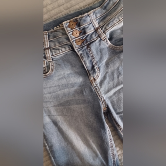 Vanilla Star High Rise Dark Denim Stretch Jeggings (7) - Picture 3 of 3